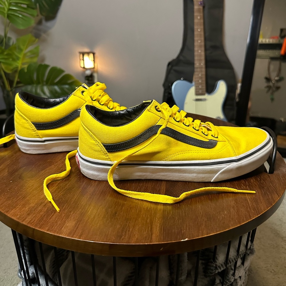 Yellow Vans shoes